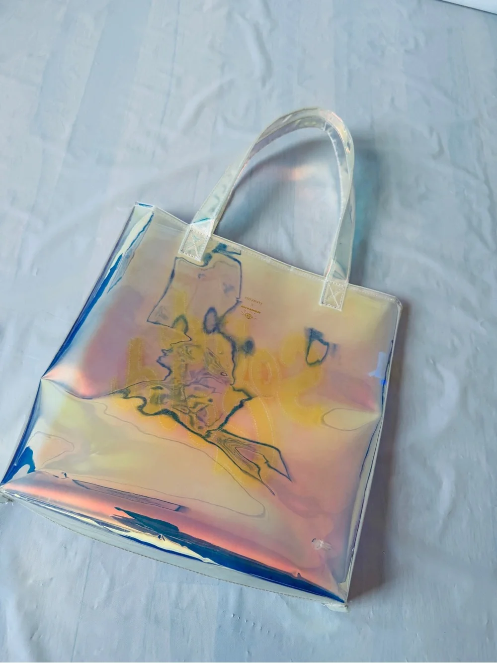 J.Crew crewcuts X Gunner & Lux solid Iridescent gold tote bag Clear Holographic